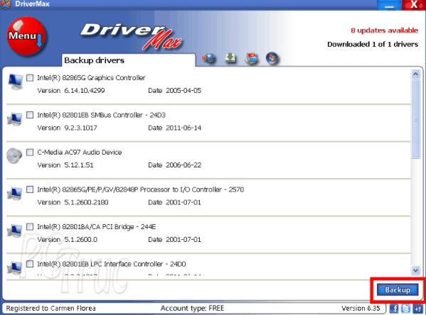 DriverMax, sauvegarder de pilotes, windows, mise à jour de pilotes, pilotes ordinateur